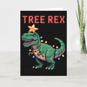 Tree Rex Ugly Christmas Sweater Dinosaur  Card
