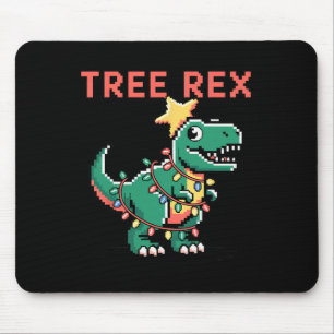 Tree Rex Ugly Christmas Sweater Dinosaur Christmas Mouse Pad