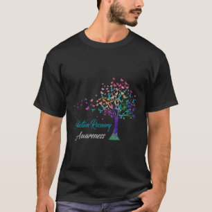 Tree Ribbon Addiction Recovery Awareness Comfort C T-Shirt