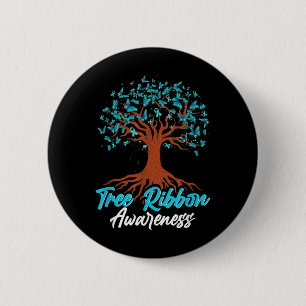 Tree Ribbon Addiction Recovery Mental Health Aware 6 Cm Round Badge