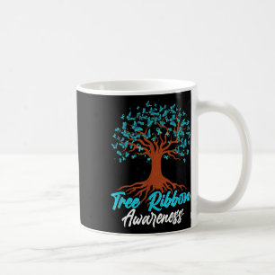 Tree Ribbon Addiction Recovery Mental Health Aware Coffee Mug