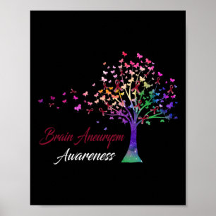 Tree Ribbon Brain Aneurysm Awareness Poster
