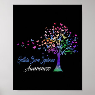 Tree Ribbon Guillain Byrre Syndrome Awareness  Poster
