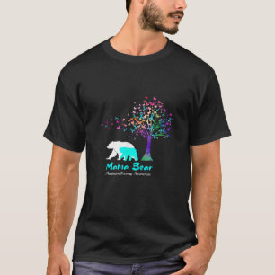 Tree Ribbon Mama Bear Proud Addiction Recovery Awa T-Shirt
