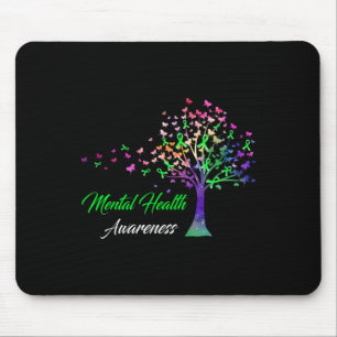 Tree Ribbon Mental Health Awareness Mouse Pad