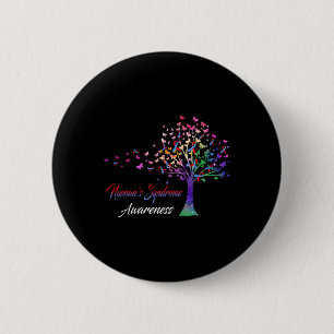 Tree Ribbon Noonan's Syndrome Awareness 6 Cm Round Badge