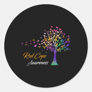 Tree Ribbon RSD CRPS Awareness Classic Round Sticker