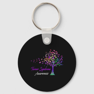 Tree Ribbon Turner Syndrome Awareness Key Ring
