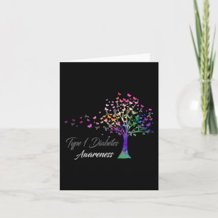 Tree Ribbon Type 1 Diabetes Awareness  Card