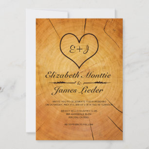 Tree Ring Wedding Invitations