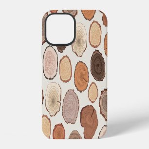 Tree Rings Forest Doodle Pattern iPhone 12 Case