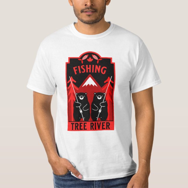 Tree River Fishing Canada T-Shirt (Front)