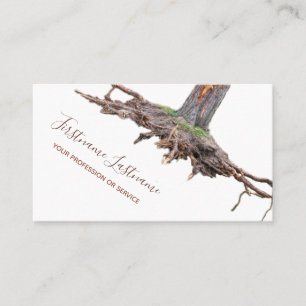 Tree root removal and tree excavation expert business card