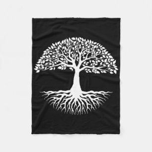 Tree Roots Of Life Cool Mother Earth Day Fleece Blanket