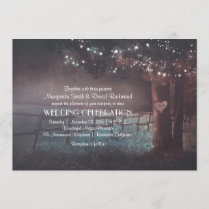 Tree Rustic Summer Outdoor Wedding invitation