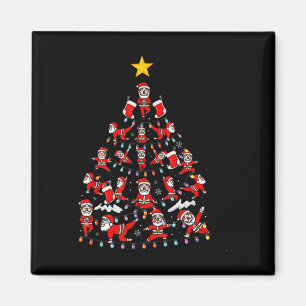 Tree Santa Claus Yoga Pose Yoga Santa Christmas Yo Magnet