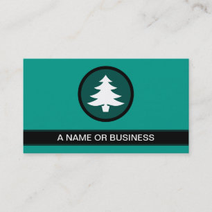 tree sea green bubble business card