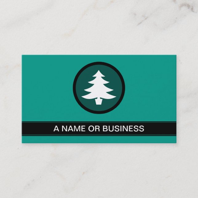 tree sea green bubble business card (Front)