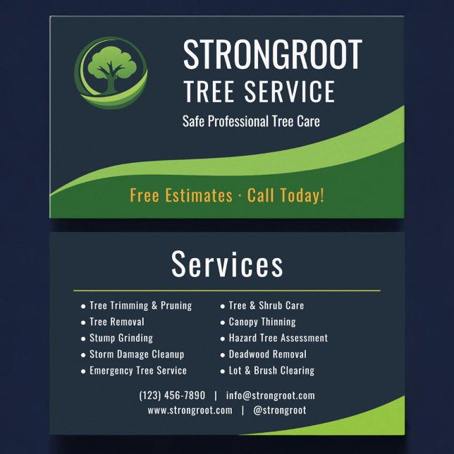 Tree Service Arborist Business Card (Creator Uploaded)