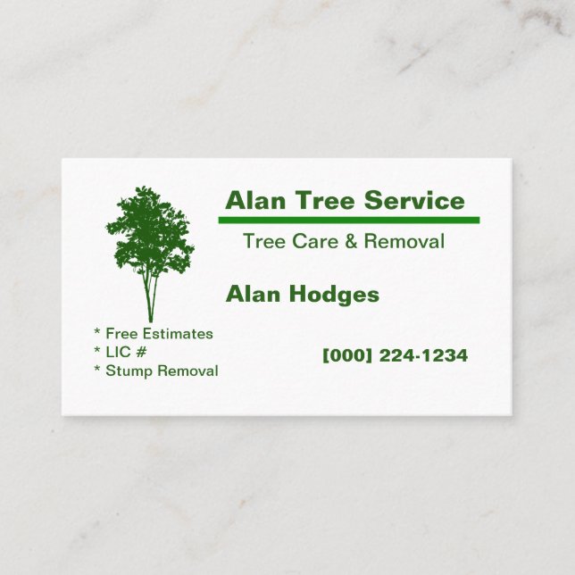 Tree Service Business Card (Front)