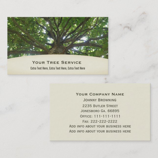 Tree Service Business Card (Front/Back)