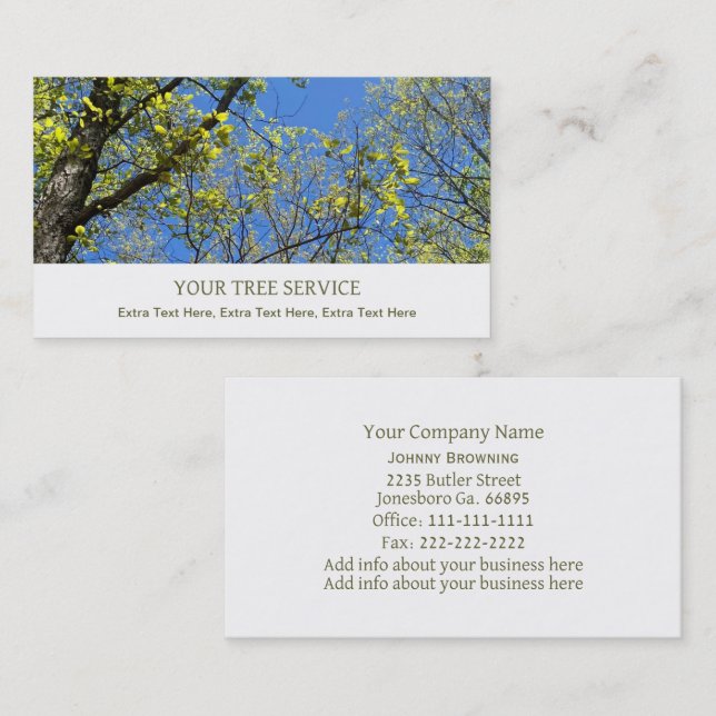 Tree Service Business Card (Front/Back)