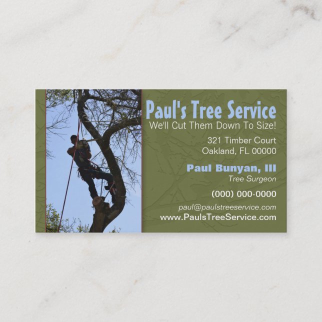 Tree Service Business Card (Front)