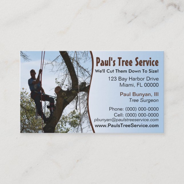 Tree Service Business Card (Front)