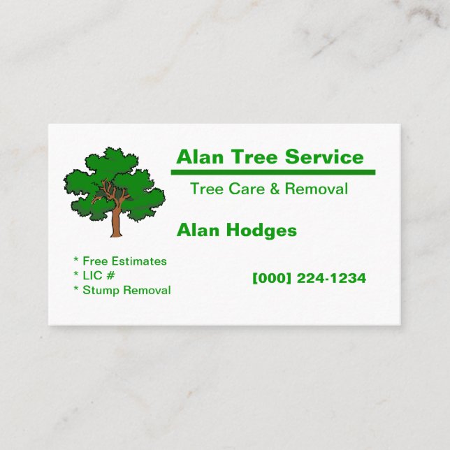 Tree Service Business Card (Front)