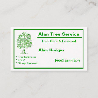 Tree Service Business Card