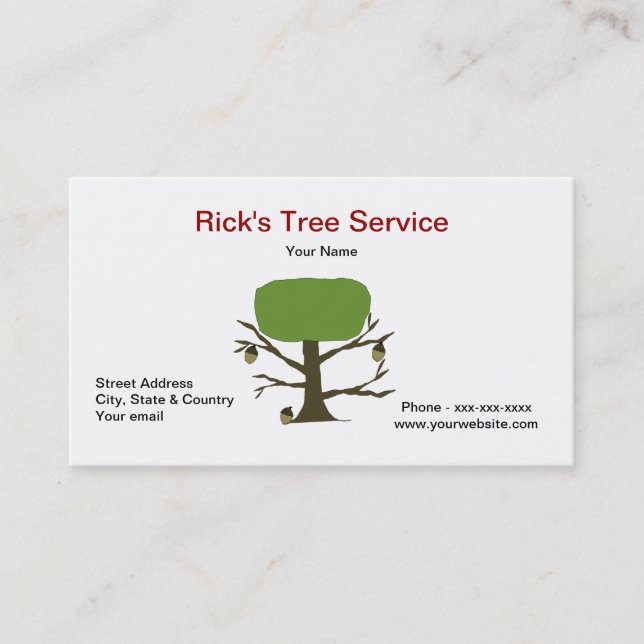 Tree Service Business card (Front)
