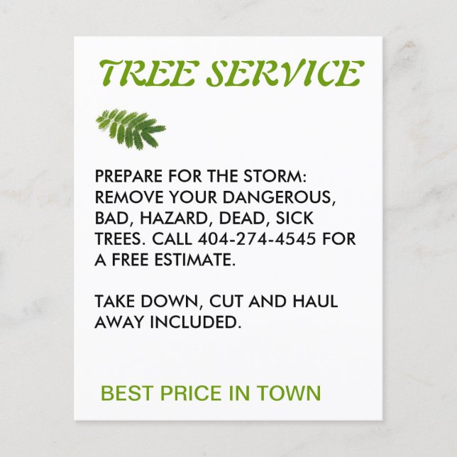 tree service flyer (Front)