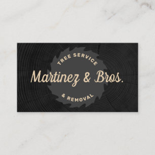 Tree Service & Removal Circular Saw Business Card