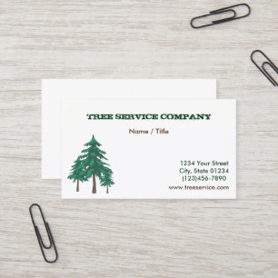 Tree Service Single Sided Business Card