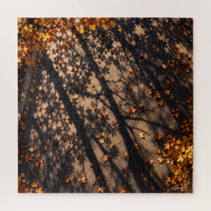 Tree Shadow Grid Pavement Photography Jigsaw Puzzle