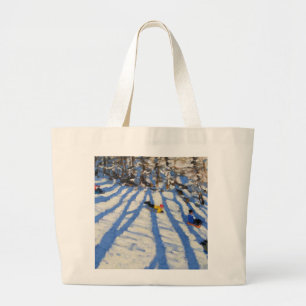 Tree shadows Morzine Large Tote Bag