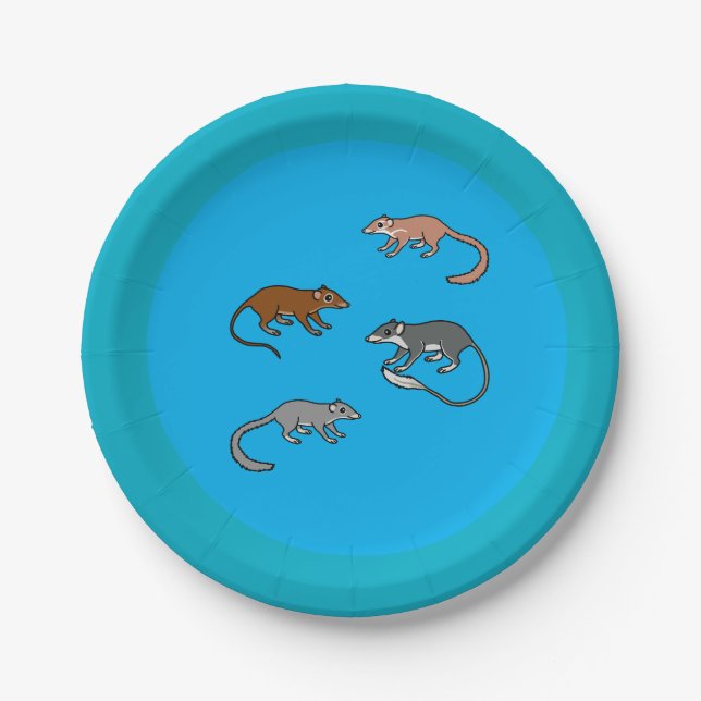 Tree Shrews Paper Plate (Front)