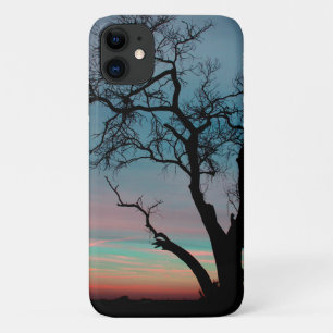 Tree Silhouette at Sunset iPhone 11 Case