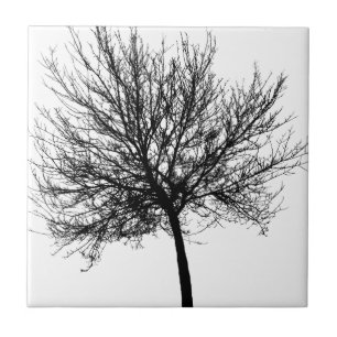 Tree Silhouette Ceramic Tile