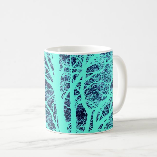 Tree silhouette coffee mug (Front Right)