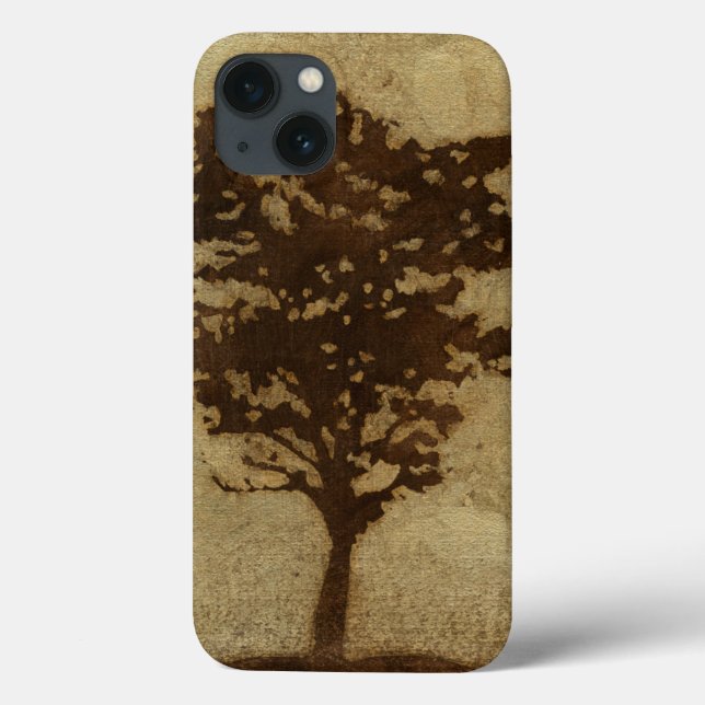 Tree Silhouette on Bronze Background Case-Mate iPhone Case (Back)
