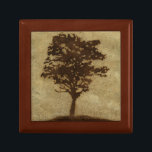 Tree Silhouette on Bronze Background Gift Box<br><div class="desc">A bronze background serves as the scene for this silhouette of a tree with branches swaying in the breeze. You almost feel as if you could rest your back against this tree,  sit on the ground and take a long nap.</div>