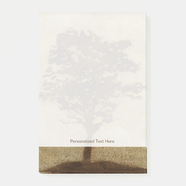 Tree Silhouette on Bronze Background Post-it Notes (Front)