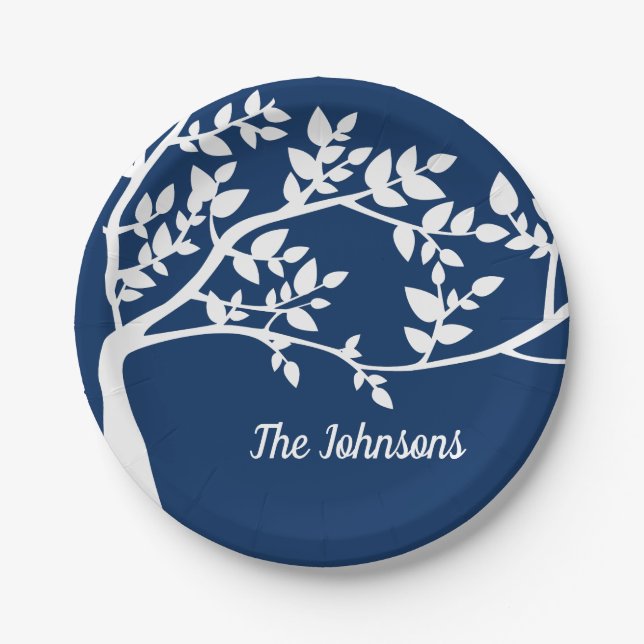 Tree Silhouette Paper Plate (Front)