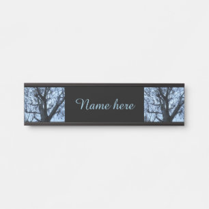 Tree Silhouette Photograph Custom Hanging Sign