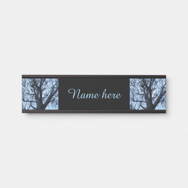 Tree Silhouette Photograph Custom Hanging Sign (Front)