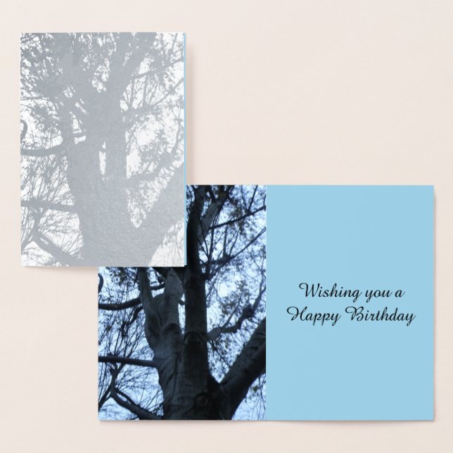 Tree Silhouette Photograph Foil Card (Display)
