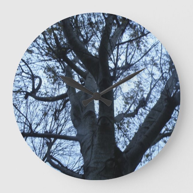 Tree Silhouette Photograph Wall Clock (Front)
