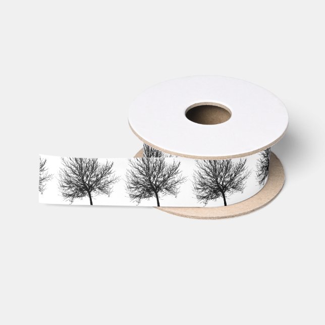 Tree Silhouette Satin Ribbon (Spool)