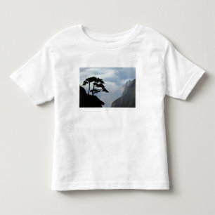 Tree silhouetted at sunrise, Yellow Mountain, Toddler T-Shirt
